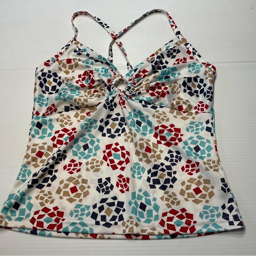 Mossimo Geometric Tank Top Keyhole Detail Women Sz M Y2K